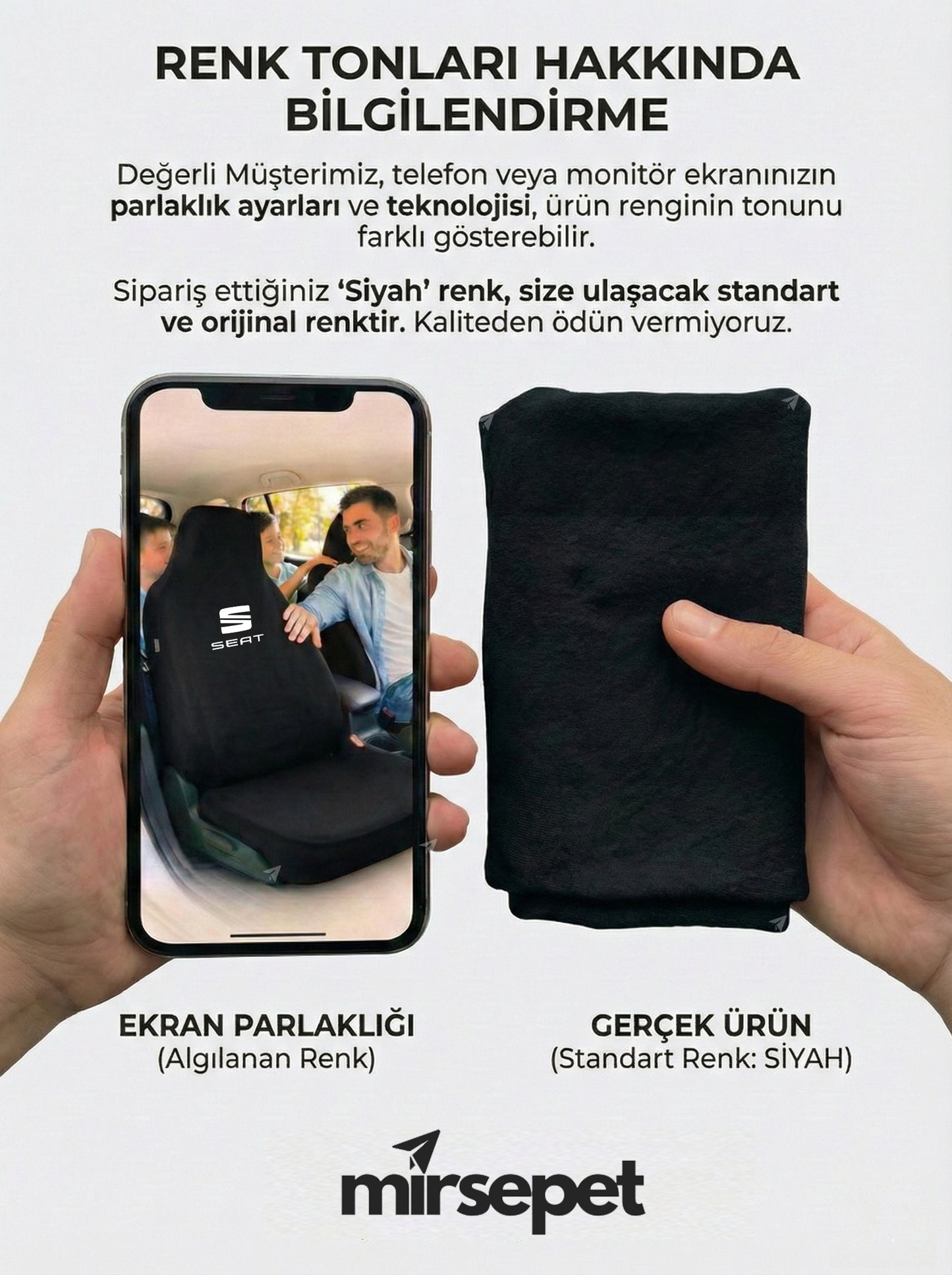 seat toledo uyumlu penye oto koltuk kılıfı