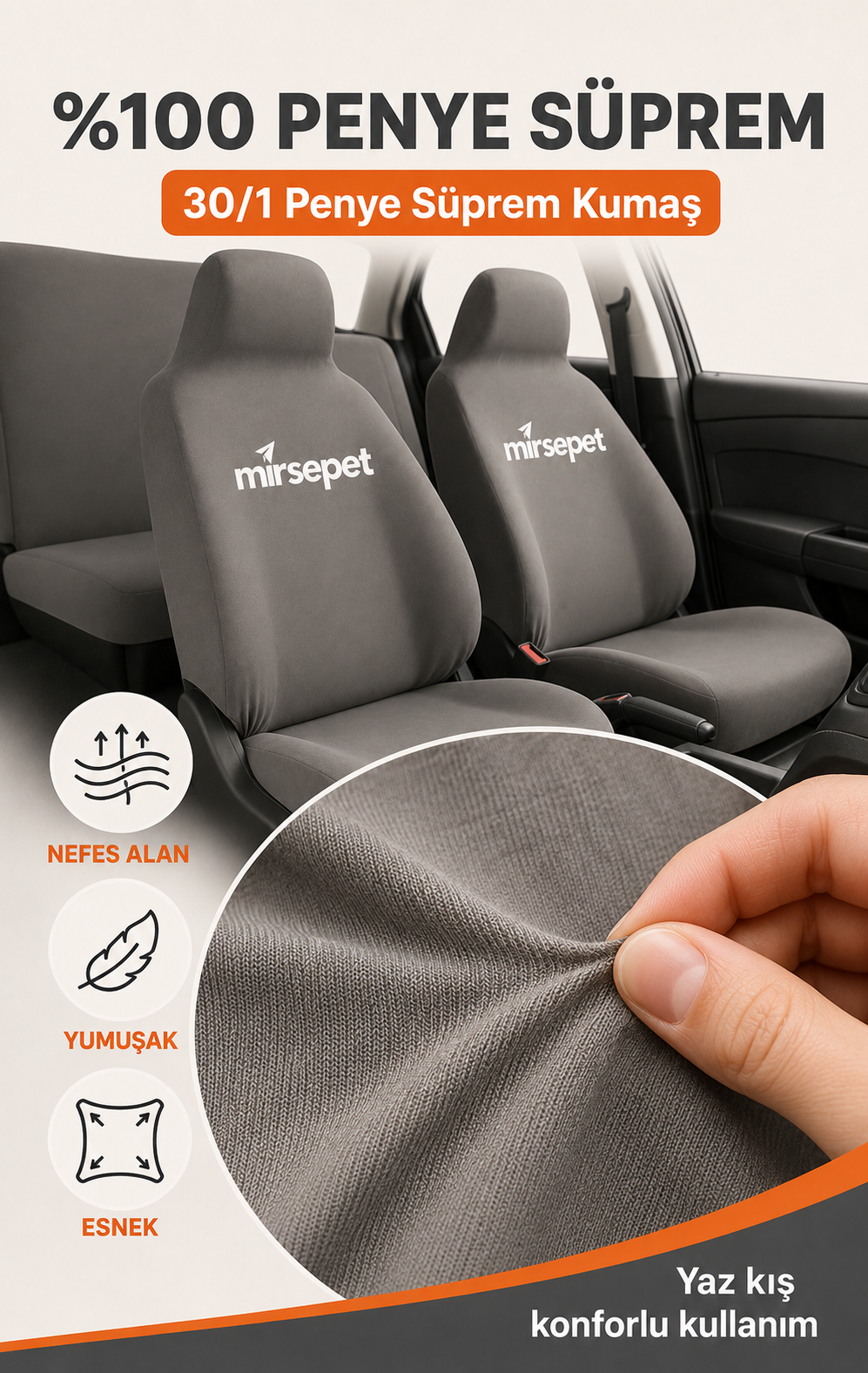 Hyundai Uyumlu Penye Koltuk Kılıfları