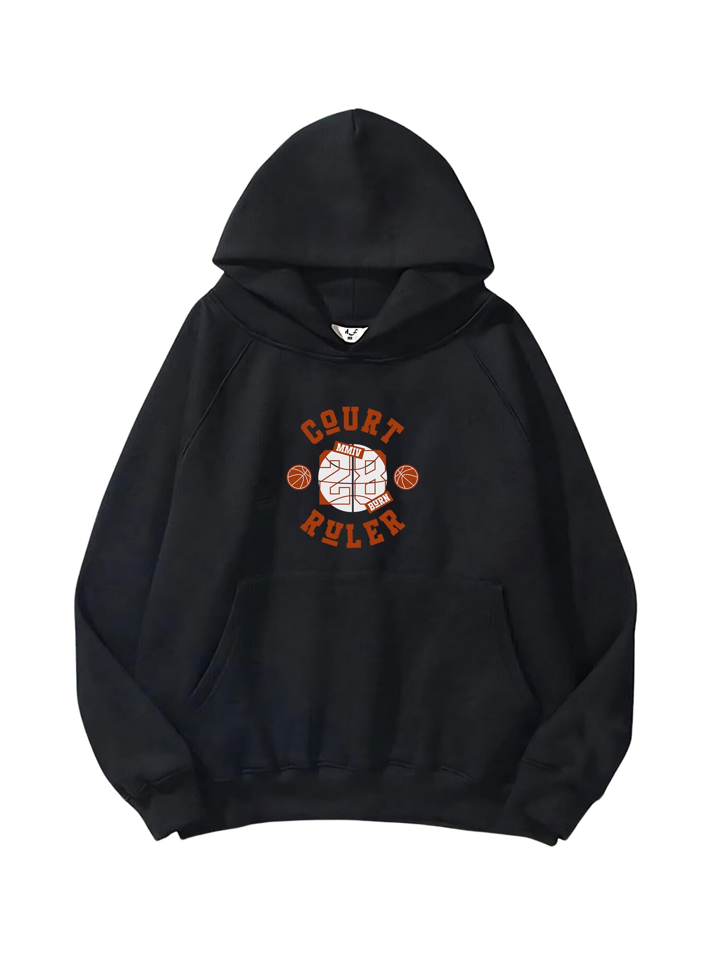 kadın, erkek sweatshirt oversize basketball baskılı kalın siyah sevgili sweatshirt