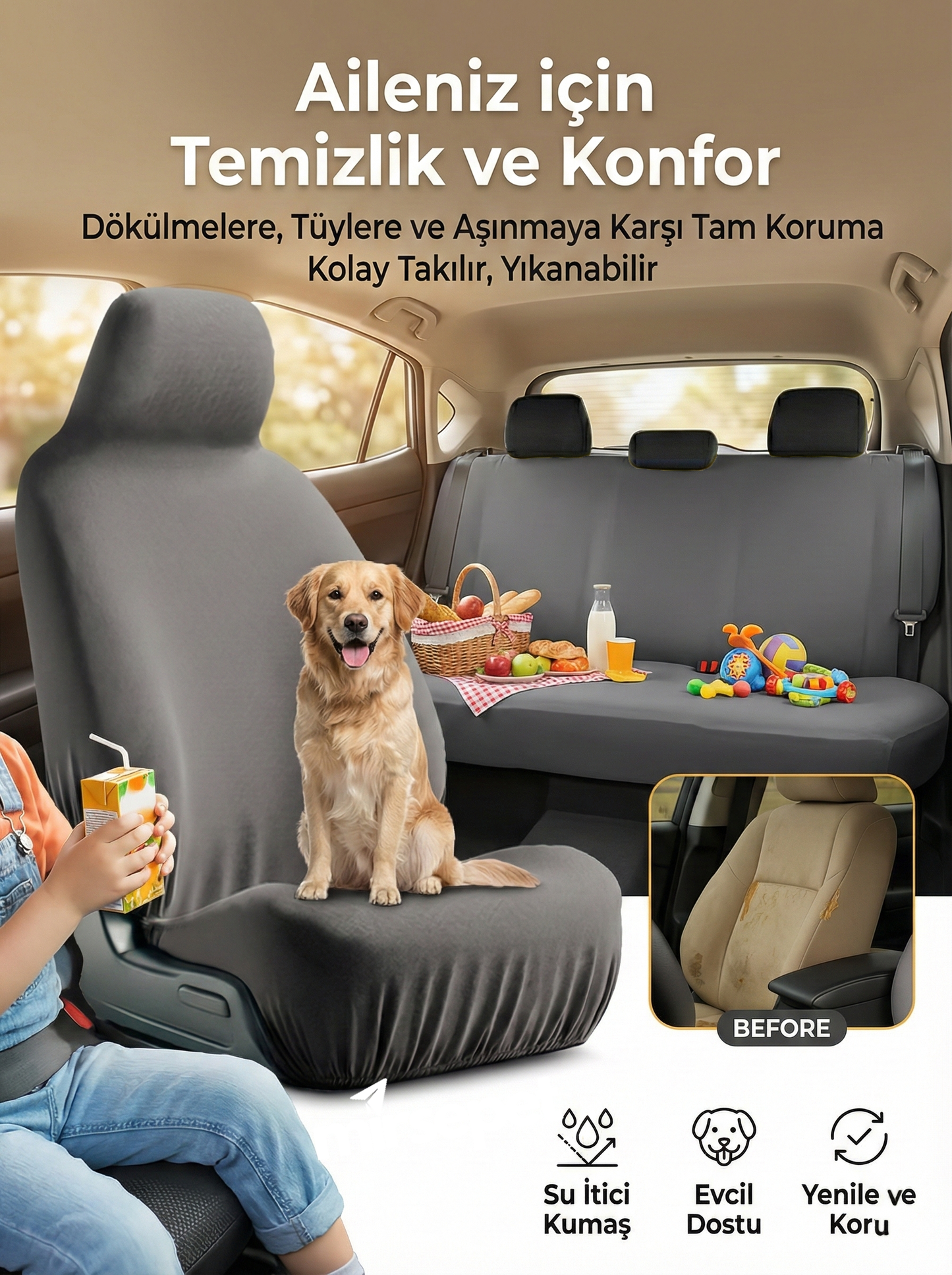 volvo uyumlu penye oto koltuk kılıfı