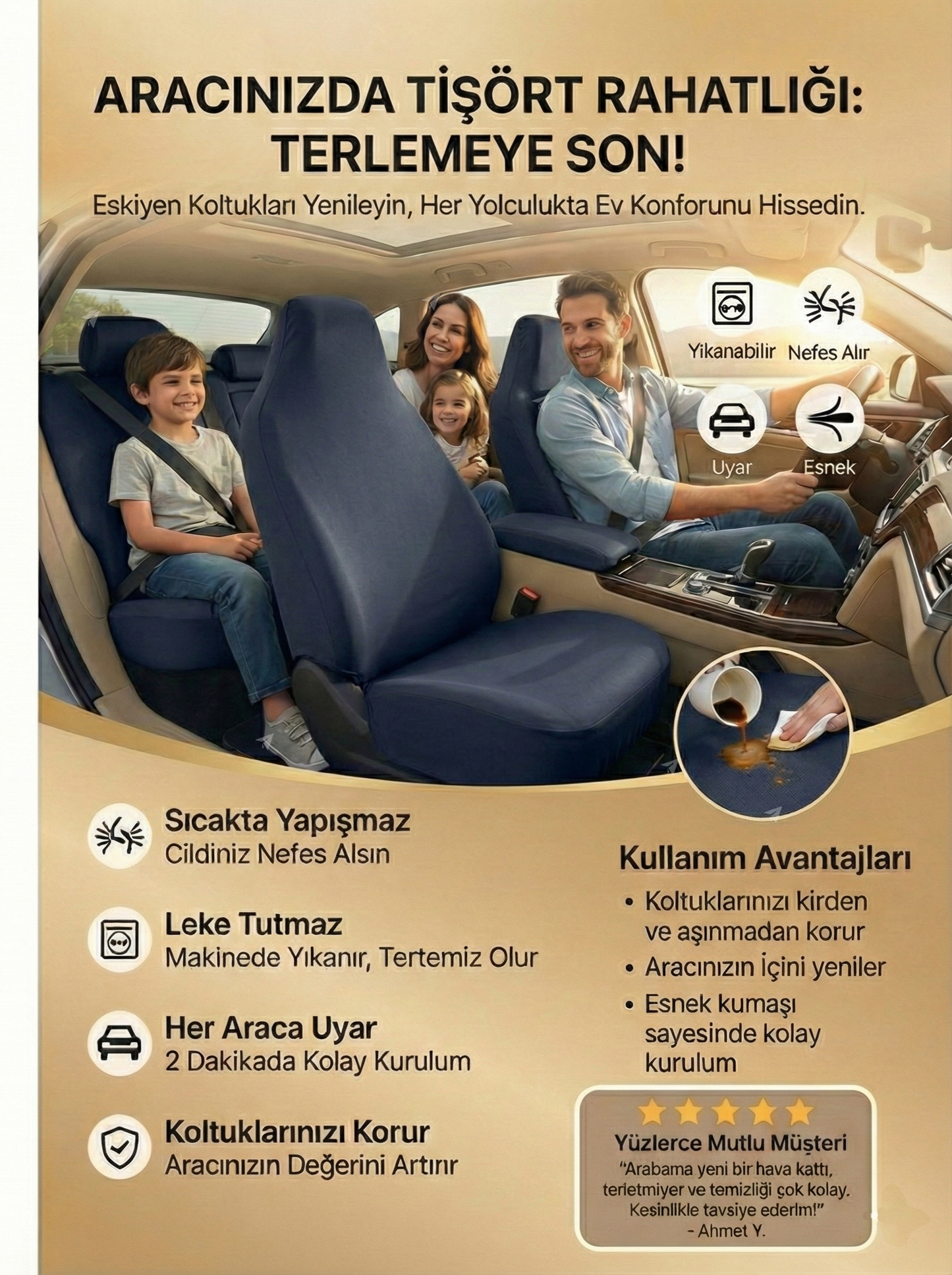 volvo uyumlu penye oto koltuk kılıfı