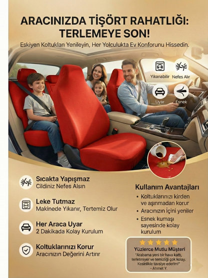 Volvo Uyumlu Penye Oto Koltuk Kılıfı