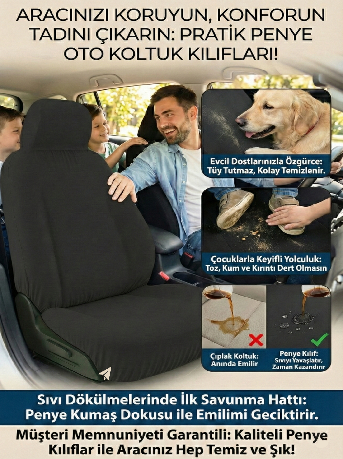 volvo uyumlu penye oto koltuk kılıfı