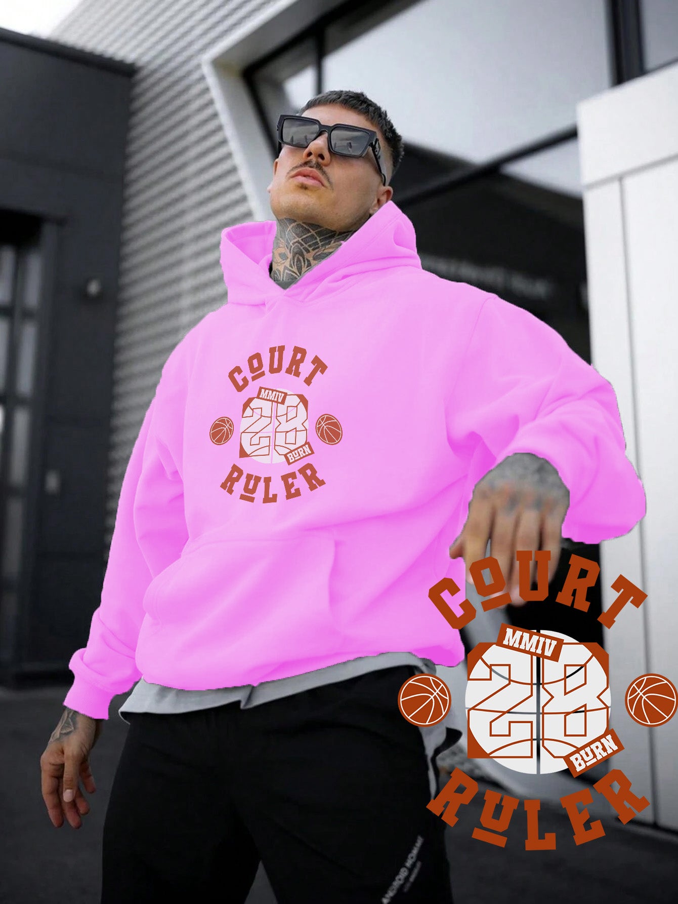 kadın, erkek sweatshirt oversize basketball baskılı kalın siyah sevgili sweatshirt