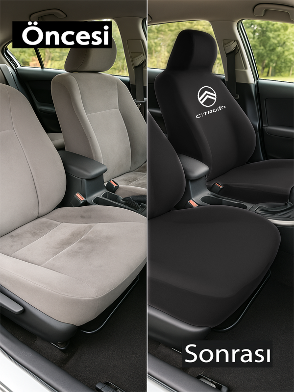 citroen c3 ile uyumlu oto koltuk kilifi fit yapisi ile aracinizin havasini degistirir