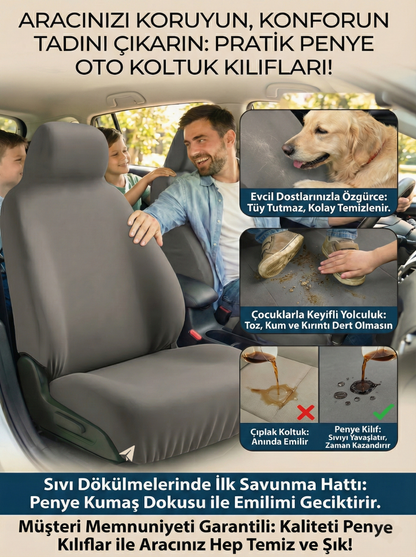 Volvo Uyumlu Penye Oto Koltuk Kılıfı