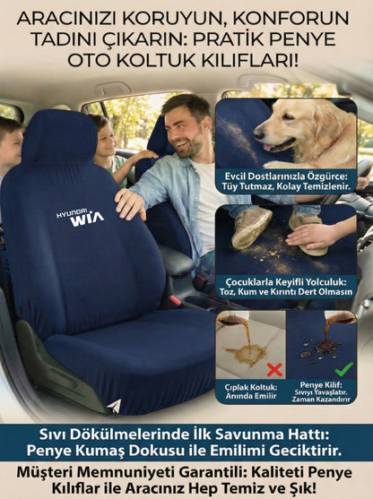 Hyundai Uyumlu Penye Oto Koltuk Kılıfı