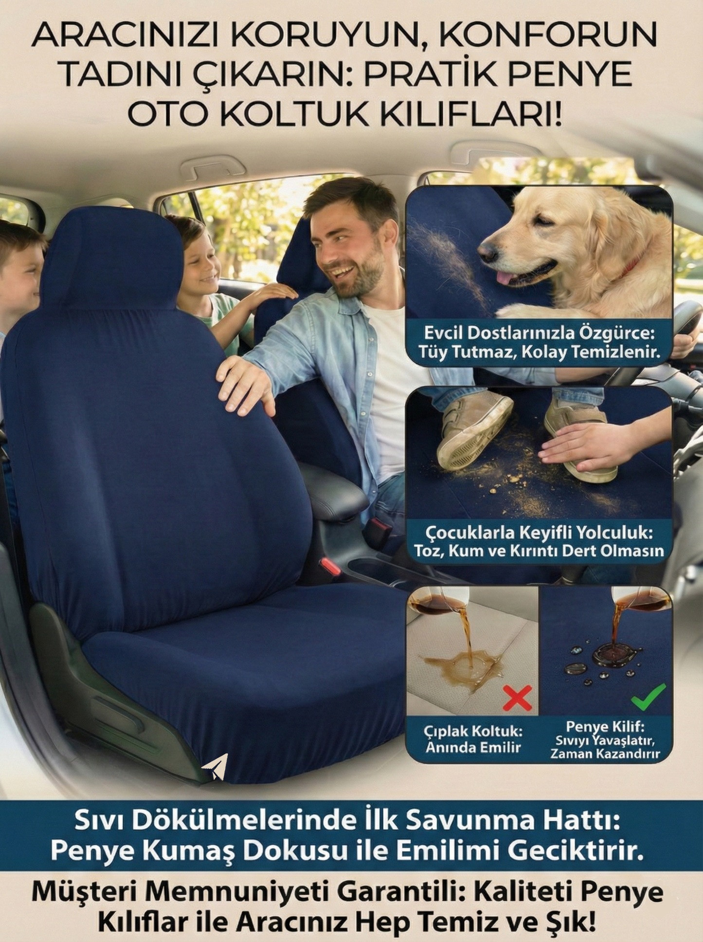 volvo uyumlu penye oto koltuk kılıfı