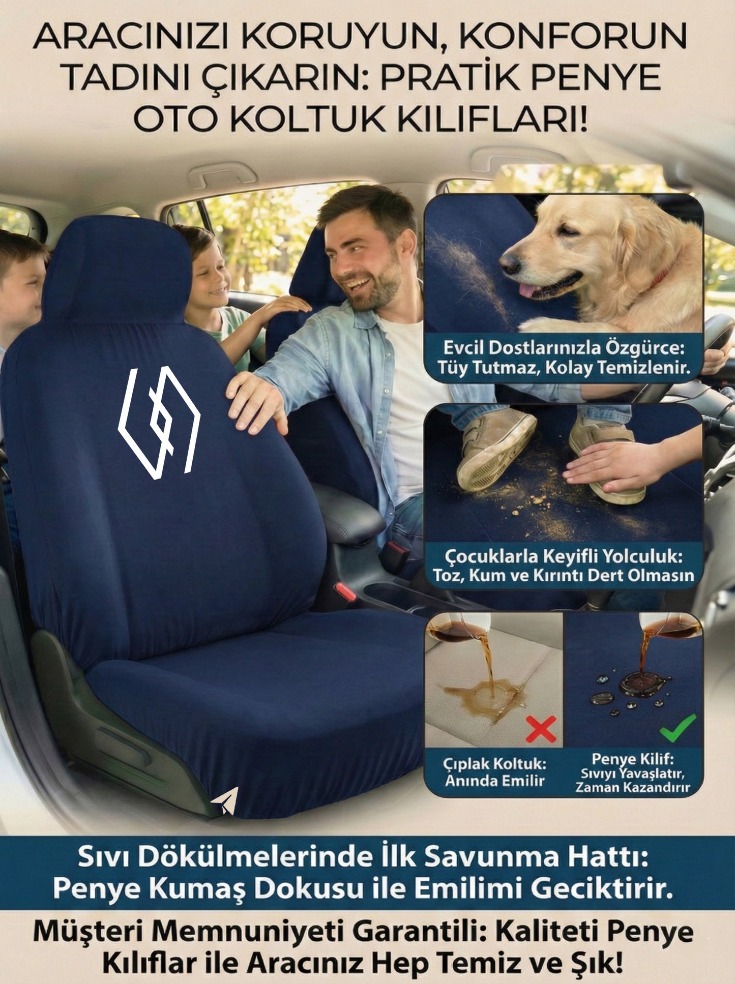 renault uyumlu penye oto koltuk kılıfı