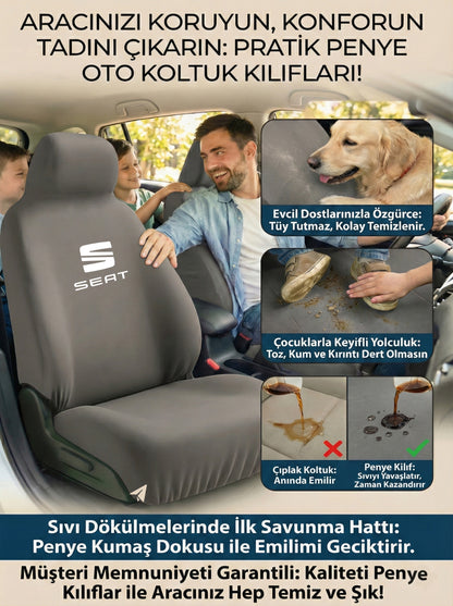 Seat Uyumlu Penye Oto Koltuk Kılıfı