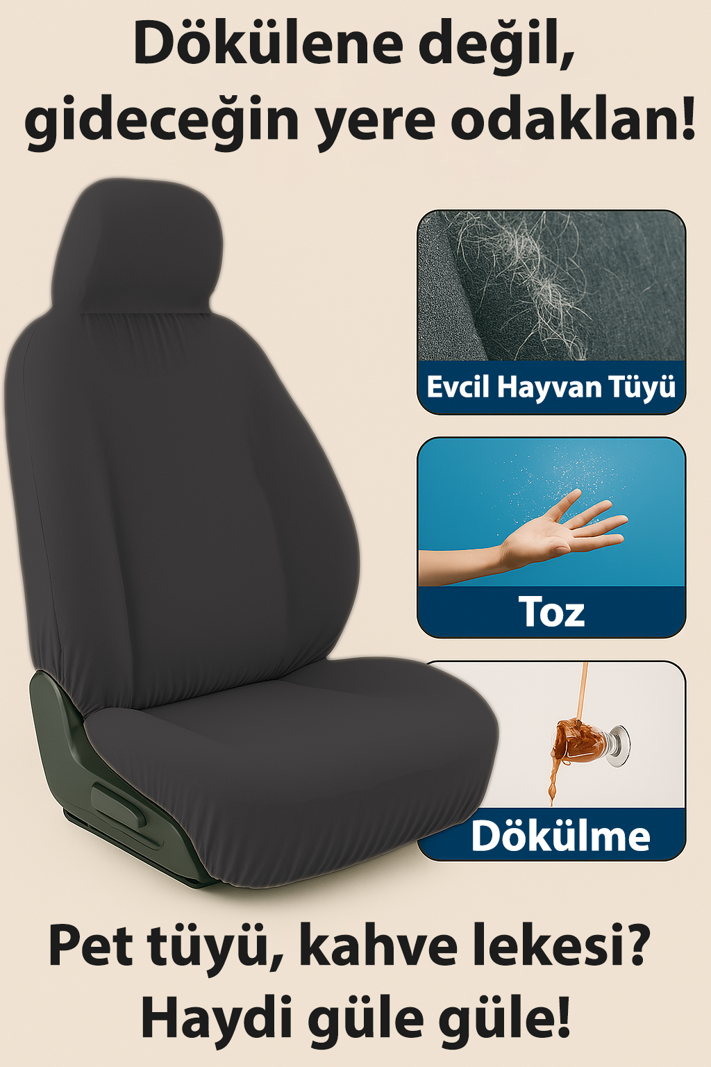 arac icinde estetik ve rahatlik arayanlara universal ile uyumlu oto koltuk kilifi tavsiyemizdir